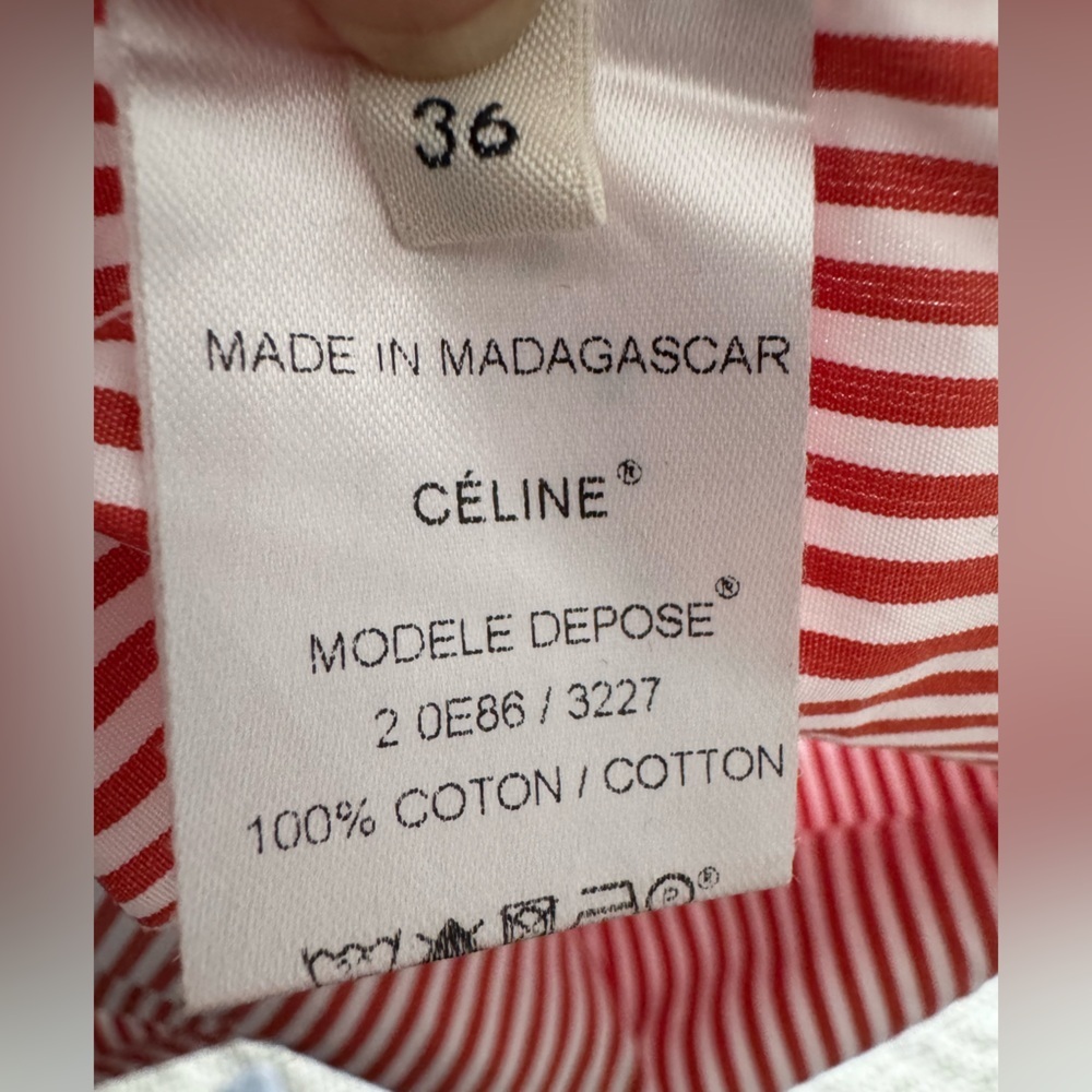 Vintage CELINE Stripe Shirt 36 - Picture 6 of 6